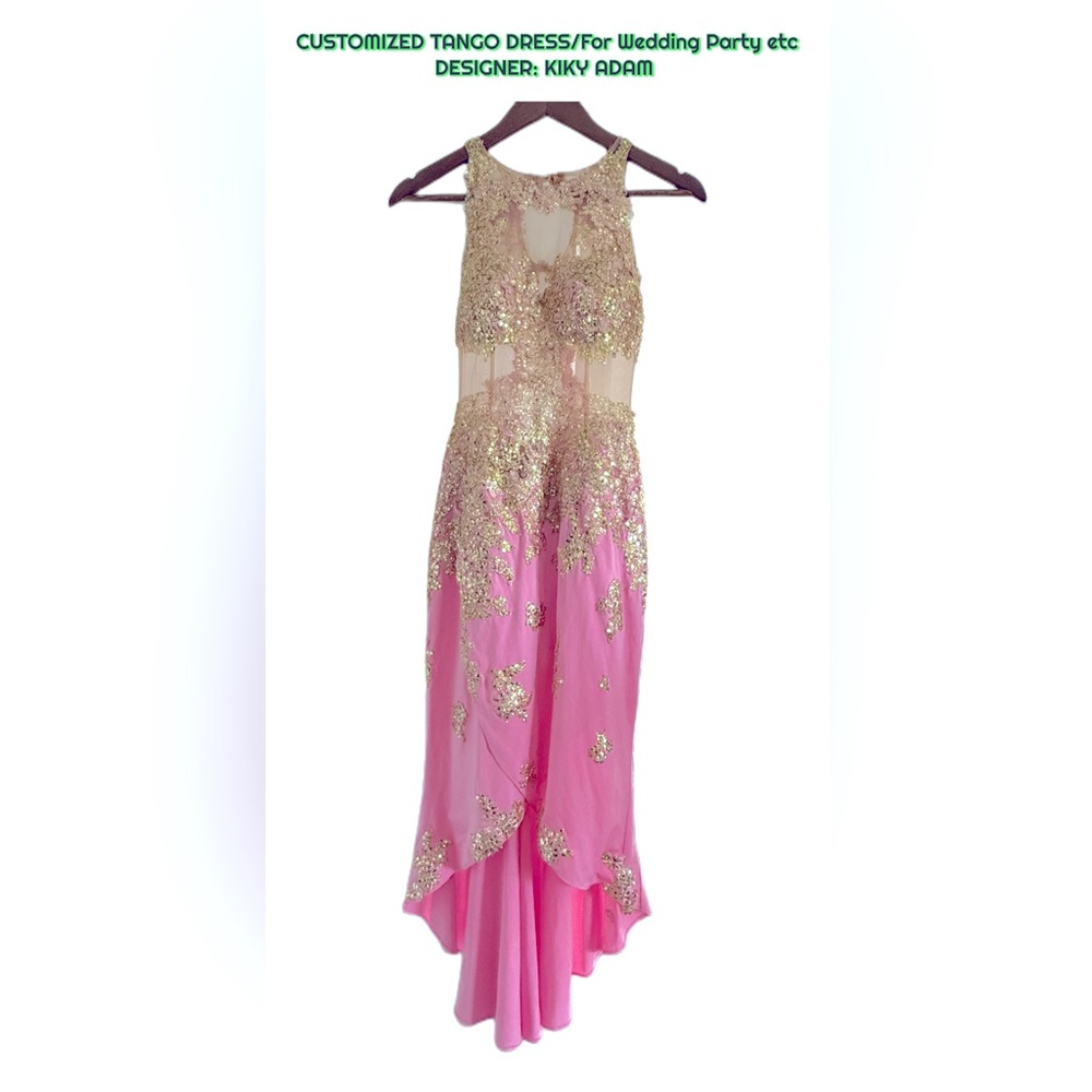 Pink Sequin Midi Dress